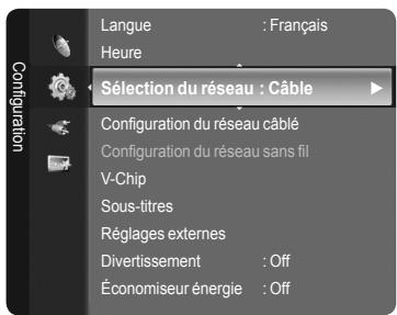 SAMSUNG LN46A750 - Sélection du réseau - 1