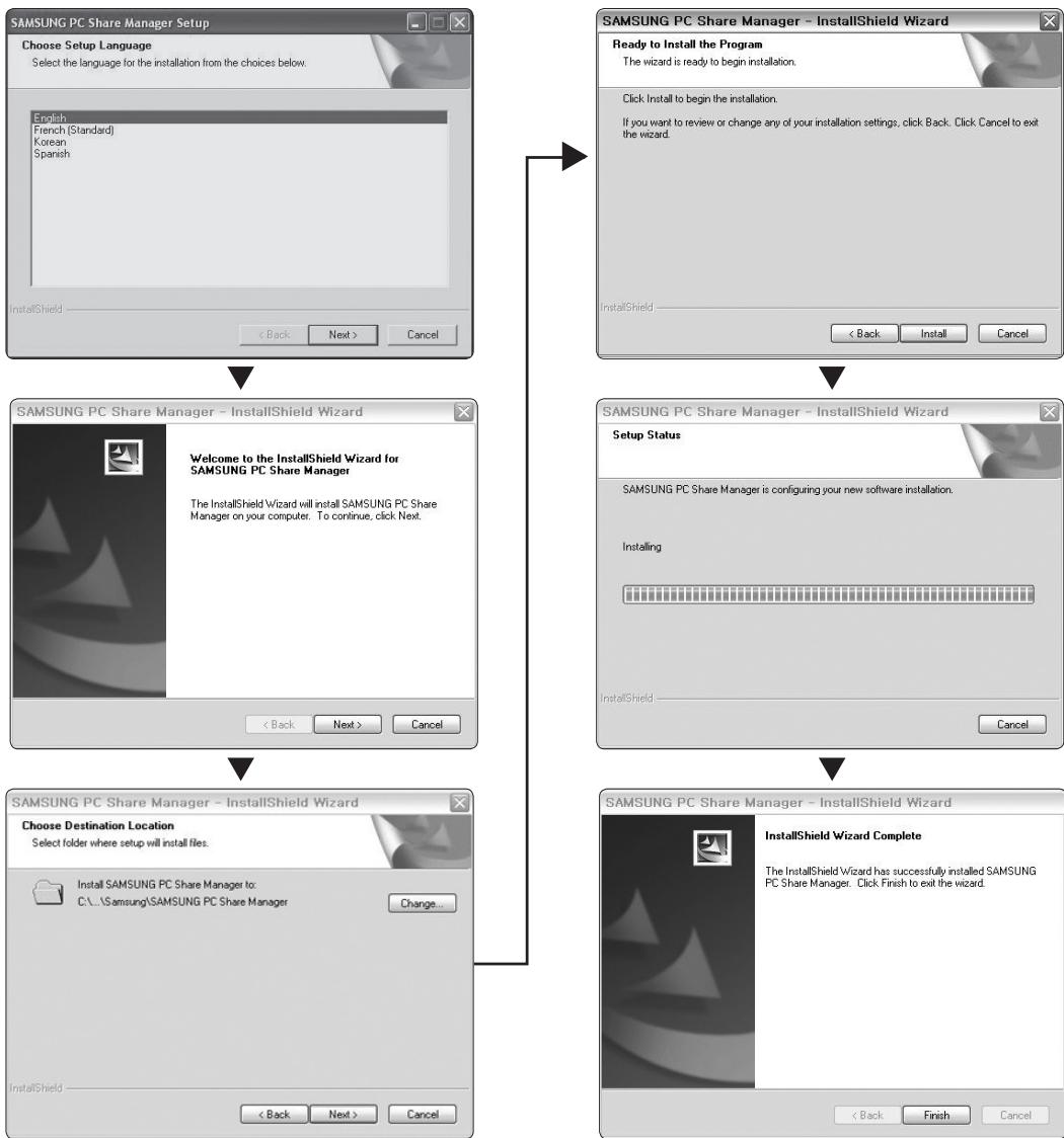 SAMSUNG LN46A750 - Installer l'application - 1