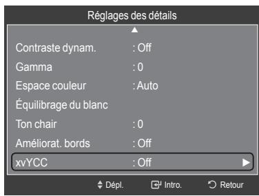 SAMSUNG LN46A750 - Réglage du xvYCC - 1