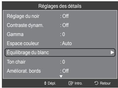 SAMSUNG LN46A750 - Réglage de l'équilibrage du blanc - 1