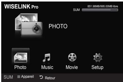 SAMSUNG LN46A750 - Utilisation du menu WISELINK Pro - 1