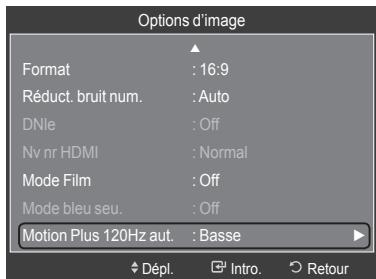 SAMSUNG LN46A750 - Réglage du Motion Plus 120Hz aut. - 5