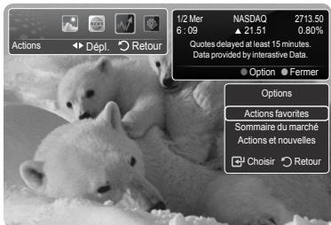 SAMSUNG LN46A750 - Réglage de l'option Actions favorites - 1