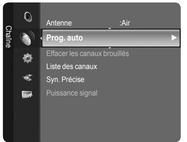 SAMSUNG LN46A750 - Enregistrement des canal dans la mémoire (méthode automatique) - 1