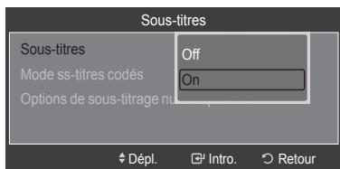 SAMSUNG LN46A750 - Affichage des sous-titres (messages texte à l'écran) – Analogique - 3