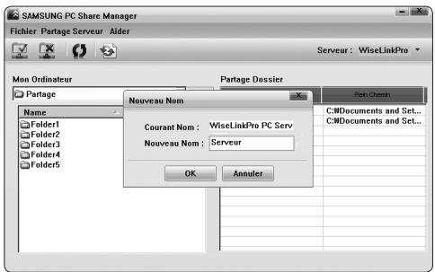 SAMSUNG LN46A750 - Changer le nom du serveur - 1