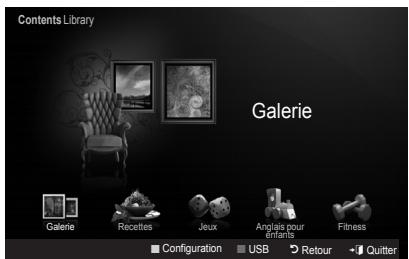 SAMSUNG LN46A750 - Utilisation du menu Contents Library - 3