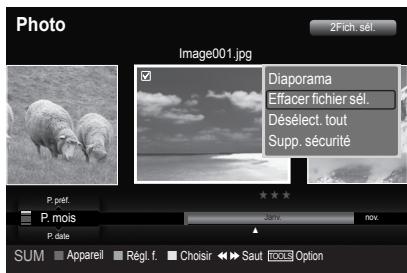 SAMSUNG LN46A750 - Suppression d'un fichier photo - 3