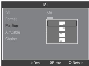 SAMSUNG LN46A750 - Repositionnement de la fenêtre ISI - 1