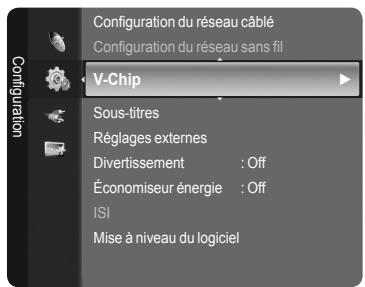 SAMSUNG LN46A750 - Comment activer/désactiver la fonction puce V - 5