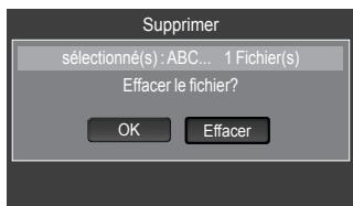 SAMSUNG LN46A750 - Suppression d'un fichier film - 2