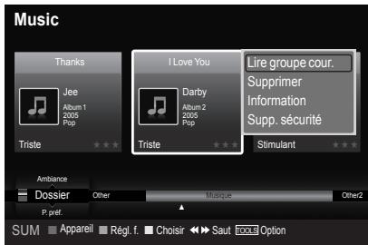 SAMSUNG LN46A750 - Modification des réglages favoris - 1