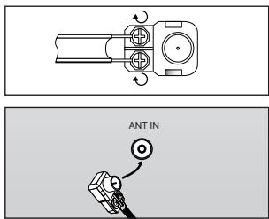 SAMSUNG LN46A750 - Antennes avec Câble rond de 75 Ω - 1