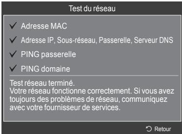 SAMSUNG LN46A750 - Impossible de se connecter à un réseau câblé - 2