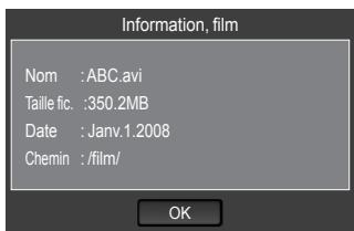 SAMSUNG LN46A750 - Affichage de l'information sur le film - 2