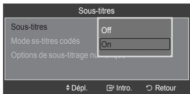 SAMSUNG LN46A750 - Affichage des sous-titres (messages texte à l'écran) – Analogique - 8