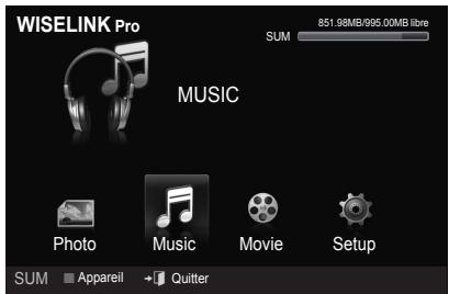 SAMSUNG LN46A750 - Tri de la liste de fichiers musicaux - 1