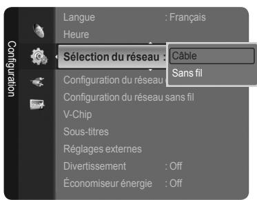 SAMSUNG LN46A750 - Sélection du réseau - 2