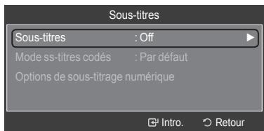 SAMSUNG LN46A750 - Affichage des sous-titres (messages texte à l'écran) – Analogique - 7