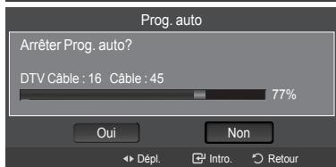SAMSUNG LN46A750 - Enregistrement des canal dans la mémoire (méthode automatique) - 6