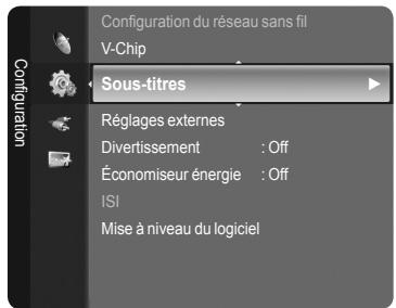 SAMSUNG LN46A750 - Affichage des sous-titres (messages texte à l'écran) – Analogique - 1