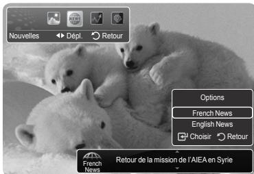 SAMSUNG LN46A750 - Utilisation du service de nouvelles - 2