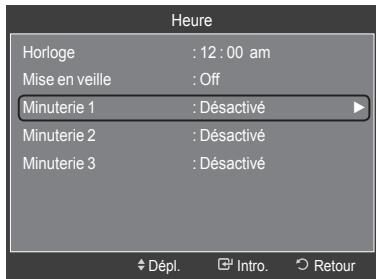SAMSUNG LN46A750 - Réglage de la minuterie de mise en marche/arrêt - 2