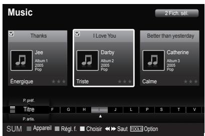 SAMSUNG LN46A750 - Lecture des fichiers musicaux sélectionnés - 1
