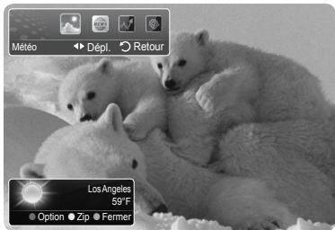 SAMSUNG LN46A750 - Réglage de l'option Météo - 1
