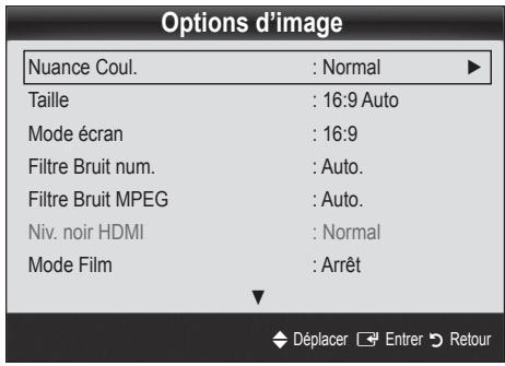 SAMSUNG UE-40C6730US - Options d'image - 2
