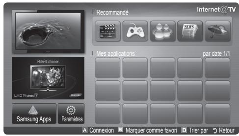 SAMSUNG UE-40C6730US - Mise en route d'Internet@TV - 2