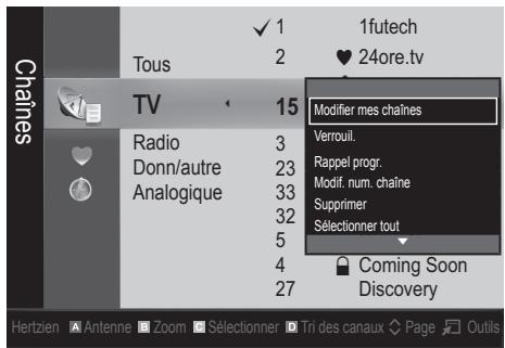 SAMSUNG UE-46C6500UW - (dans Gestion chaînes) - 1