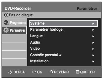 SAMSUNG DVD-VR336 - Configuration des options d'affichage (Vidéo) - 1