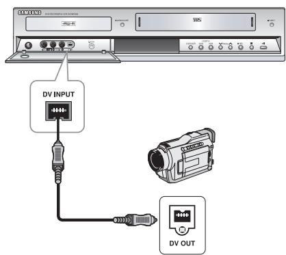 SAMSUNG DVD-VR336 - Cas 2 : Connexion d'un périphérique DV à la prise d'entrée DV (DVD-VR331, VR335, VR336 uniquement) - 1
