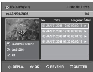 SAMSUNG DVD-VR336 - Avec la touche TITLE LIST - 1