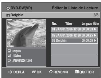 SAMSUNG DVD-VR336 - Sélectionnez Enreg. en déplaçant la barre de sélection à l'aide des touches ▲▼◀▶, puis appuyez sur OK. Le nouveau nom du titre est affiché dans le champ Titre du titre sélectionné. - 1