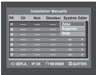 SAMSUNG DVD-VR336 - Appuyez sur les boutons ▲▼ pour sélectionner le numéro de programme souhaité puis appuyez sur le bouton OK ou ▶. - 1