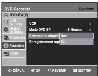 SAMSUNG DVD-VR336 - Création automatique de chapitre - 4