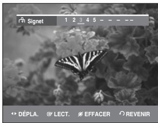 SAMSUNG DVD-VR336 - Suppression d'un signet - 1