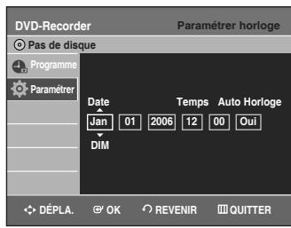 SAMSUNG DVD-VR336 - Réglage de la date et de l'heure - 3