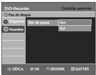 SAMSUNG DVD-VR336 - Configuration du contrôle parental - 5