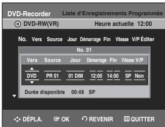 SAMSUNG DVD-VR336 - Enregistrer par Minuterie - 5