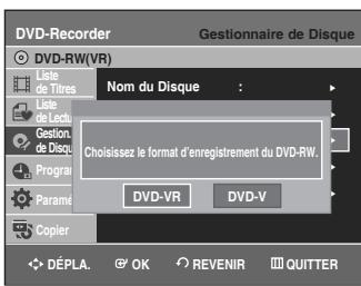 SAMSUNG DVD-VR336 - Formatage du disque - 4