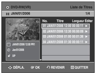 SAMSUNG DVD-VR336 - Utilisation du bouton MENU - 1