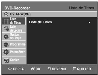 SAMSUNG DVD-VR336 - Lorsque l'appareil est en mode Arrêt, appuyez sur la touche MENU. - 1