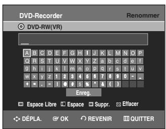 SAMSUNG DVD-VR336 - Modification du Nom du Disque - 5