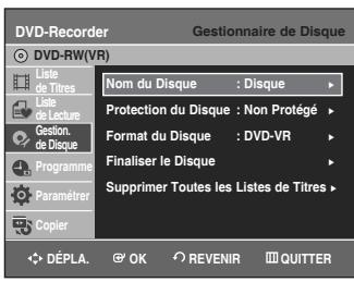 SAMSUNG DVD-VR336 - Modification du Nom du Disque - 8