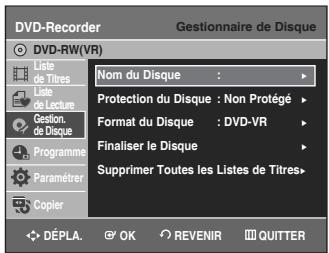 SAMSUNG DVD-VR336 - Modification du Nom du Disque - 4