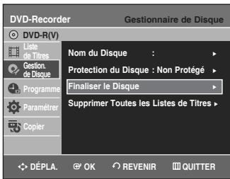 SAMSUNG DVD-VR336 - Finalisation du disque - 6