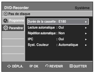 SAMSUNG DVD-VR336 - Configuration du magnétoscope - 3